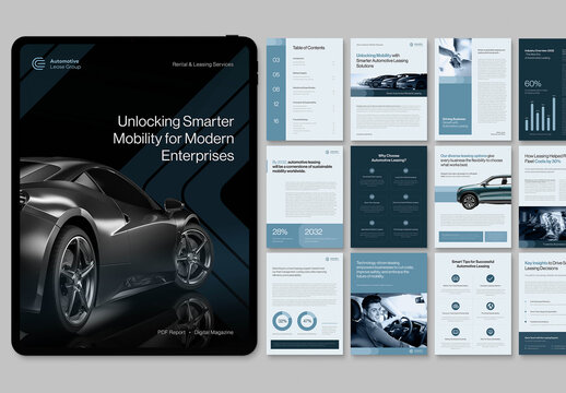 Digital Whitepaper Template for Case Study Documents, Reports & Ebook Brochures