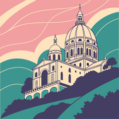 Fototapeta premium Abstract vector background with geometric