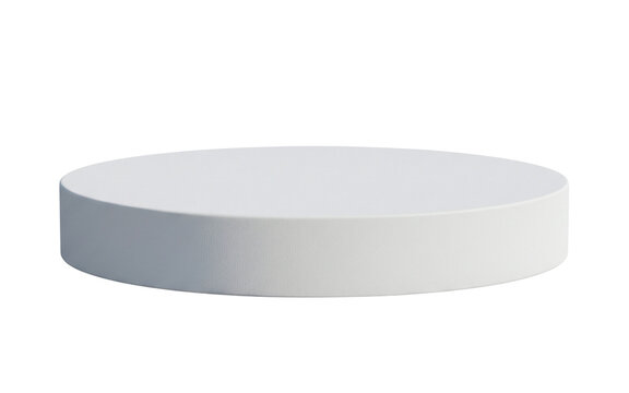 Fototapeta White cylinder platform for a minimalist product showcase