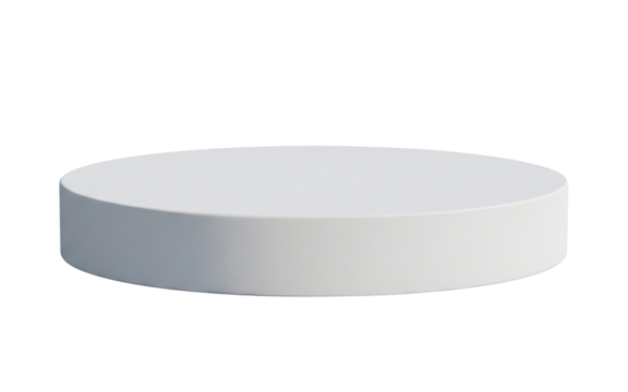 White cylinder platform for a minimalist product showcase
