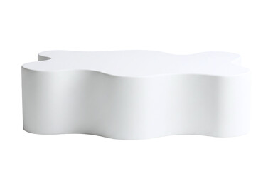 White organic wavy podium for a creative product display