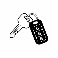 car key isolated on white