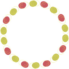 Blobs frame for text. Modern Art graphics for hipsters. Colorful stylish geometric empty round frame