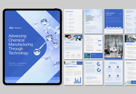 Digital Whitepaper Template for Case Study Documents, Reports & Ebook Brochures
