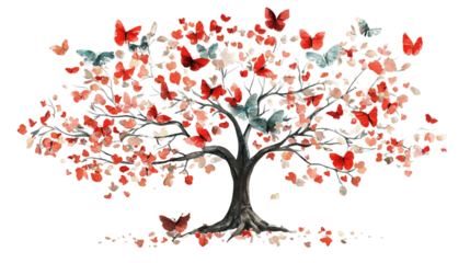 • A personalized family tree print for Mother’s Day, isolated on white background in HD 