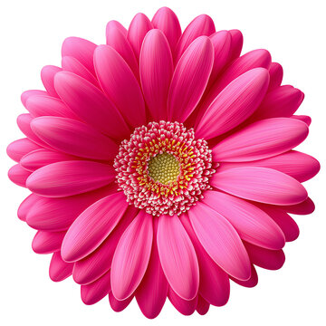 pink daisy flower isolate on transparent background.