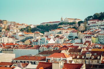 Scenic view of Lisbon's historic architecture.