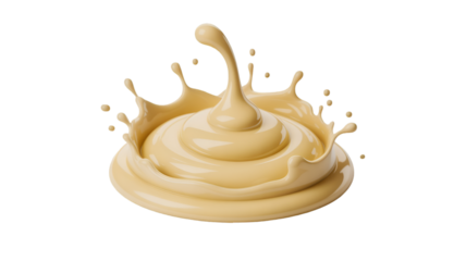 melted chocolate on white background