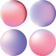 Shiny Glossy 3D Ball Sphere Circle Orb Bubble Balloon Crystal Globe Icon Set – Colorful Round Button Shape Vector Illustration for Web Design, Decoration, Symbol, Reflection, Glass Effect.