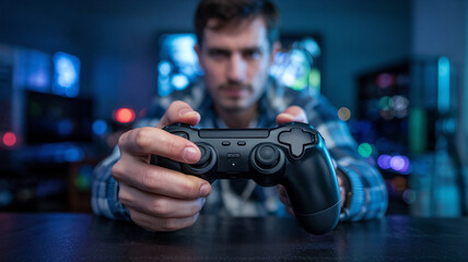 Construction lights twinkle like stars against the eening sky