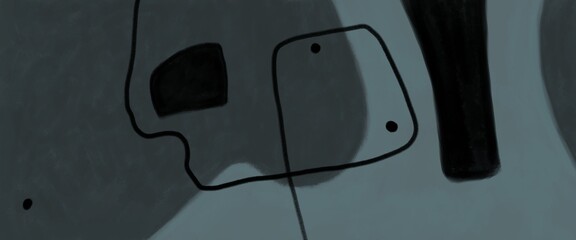 Abstract image for printing. Picture for modern interiors. The picture is painted by hand on a tablet. © neurostructure