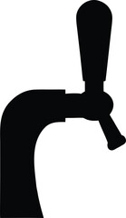 Silhouette icon of a beer tap with handle