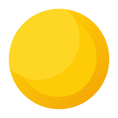 Glossy yellow circle with subtle shine effect