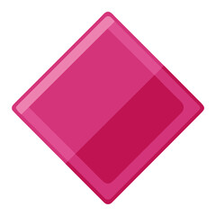 Glossy pink square with subtle shine effect