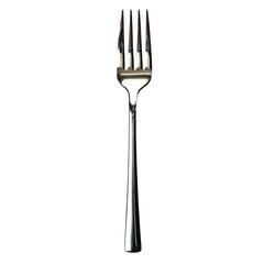 Elegant and modern stainless steel forks isolated on a white transparent background