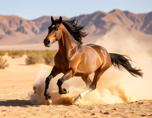 Obraz premium horse in the desert