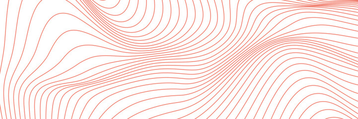 Thin line wavy abstract vector background. Curve wave seamless pattern. Line art striped graphic template.