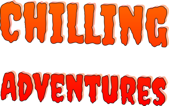 Chilling Adventures Orange red Halloween 3D Typography Isolated on Transparent Background