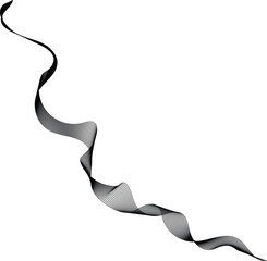 Vector art of abstract black wavy ribbon