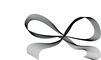 Vector art of abstract black infinity symbol