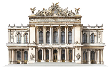 Obraz premium PNG Architecture illustration building european.