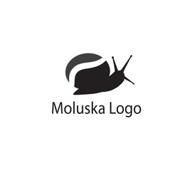 Mollusk Silhouette Logo Vector Design