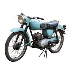 vintage motorbike isolated on a white transparent background