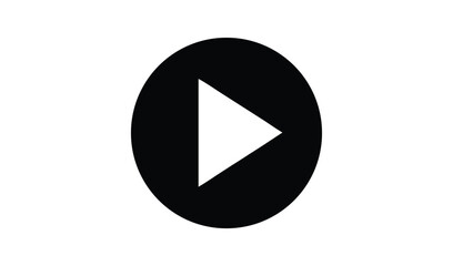 Simple black oval with a white play button icon inside