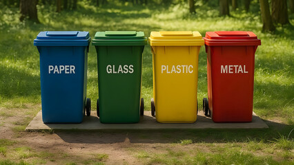 green recycling bin
