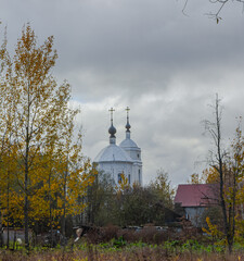Autumnal Landscape with Distant Church Domes