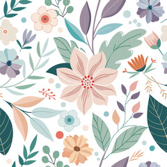 seamless pattern with flowers
