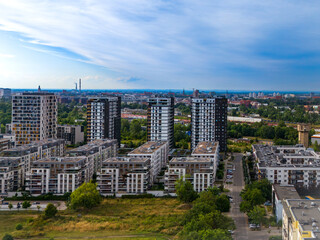 Residential complex building. Wroclaw, Poland, Piekna Street