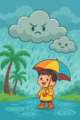 Tropical Rain Whimsy Rainy Tropica