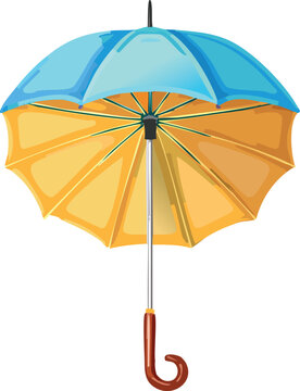 umbrella, rain, parasol, protection, weather, vector, object, open, illustration, beach, handle, summer, colorful, accessory, autumn, wet, yellow, shelter, water, sky, season, blue, rainy, design, umb