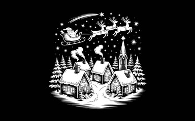 Christmas Village svg t-shirt quotes design