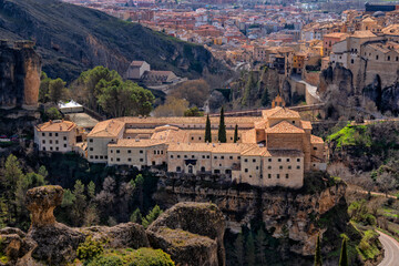 Fototapeta premium Cuenca, Spain. Castile La Mancha. Travel and tourism in Europe. Spanish Architecture and History 