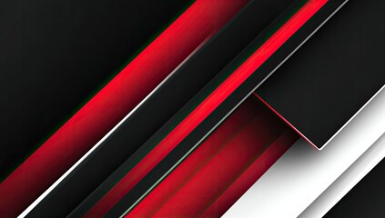 Obraz premium Abstract geometric design with red, white, and black diagonal stripes