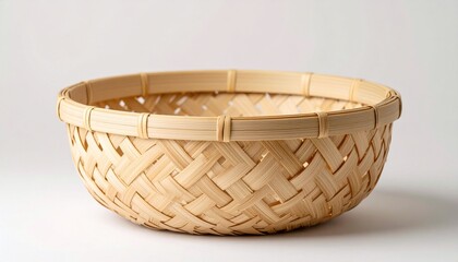 "Handmade woven bamboo baskets