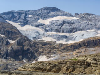 Last Glaciers of the Pyrenees on North Face of Monte Perdido