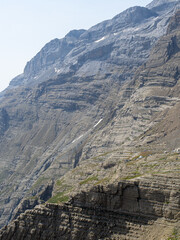 Stratified Rock Walls of Monte Perdido Massif, Spanish Pyrenees
