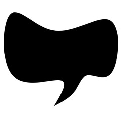 black speech bubble icon
