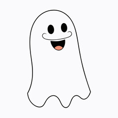 3d halloween ghost cartoon clipart vector art jpg illustration