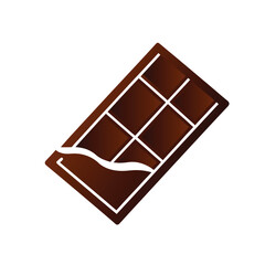 Stylized chocolate bar icon with a simple clean design