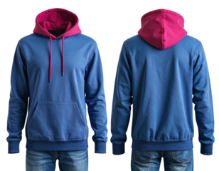 Hoodie mockup with folds (transparent cutout)  