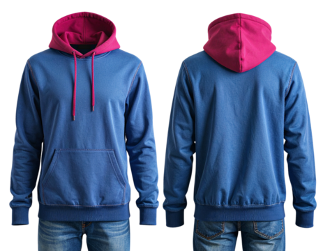 Hoodie mockup with folds (transparent cutout)   - Powered by Adobe