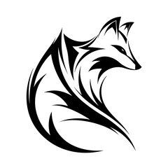 3d logo fox design jpg on white background