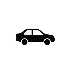 Sports car silhouette , black car illustration, clipart ,car logo on a white background. Eps 10