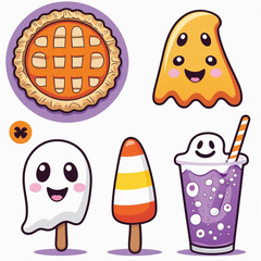 Pumpkin Patch with Smartwatch &ndash; Contemporary Halloween Vector Design