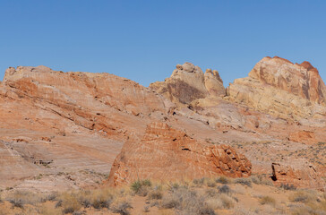 Fototapeta premium Scneic Winter Desert Landscape n the Valley of Fire State Park Nevada