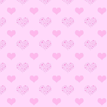 Seamless Pink Heart Pattern